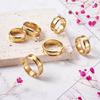 Set of 6 Grooved Finger Rings Fashionable Empty Rings DIY Rings Material