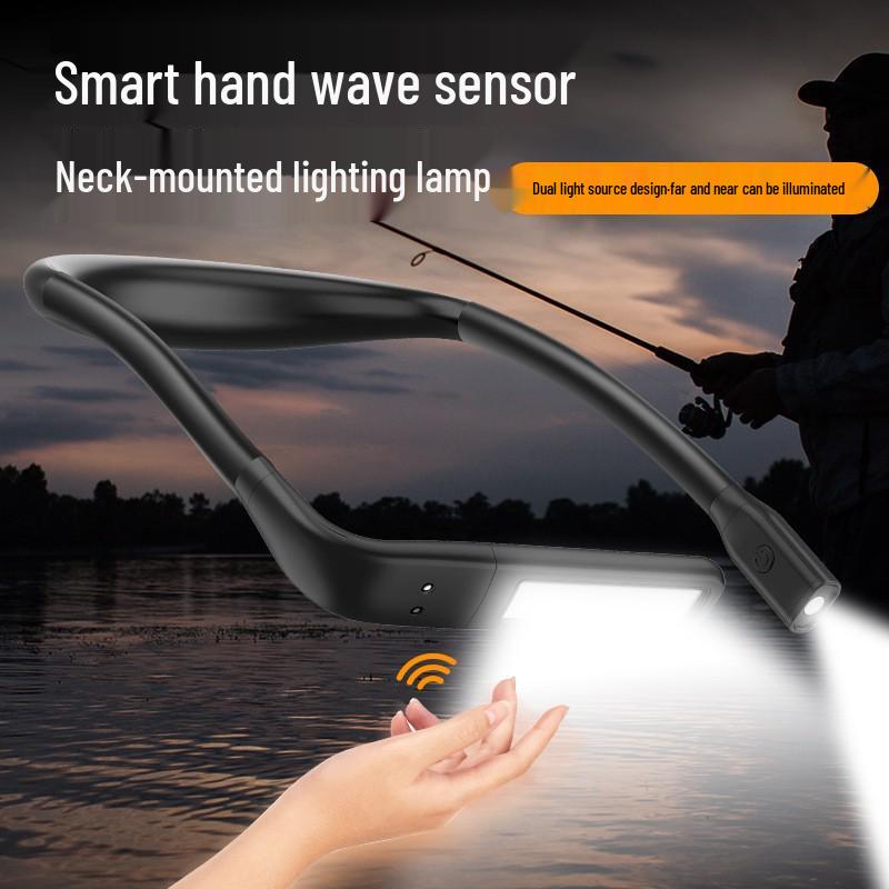 Foldable USB Neck-Hanging Gooseneck Fishing and Running Light