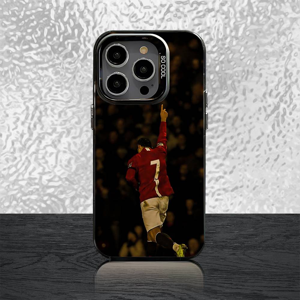 7 FOOTBALL Phone Case For iPhone 16,15,14,13,12,11,Pro,Max,Plus,Mini,SE Cr7 R-ROnAlDoS Black Candy Matte Shockproof Cover