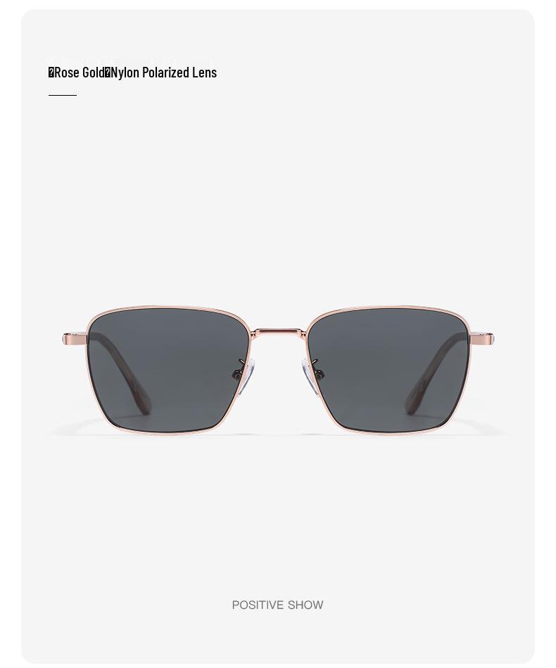 Unisex Nylon Polarized Retro Square Sunglasses - UV Protection for Driving
