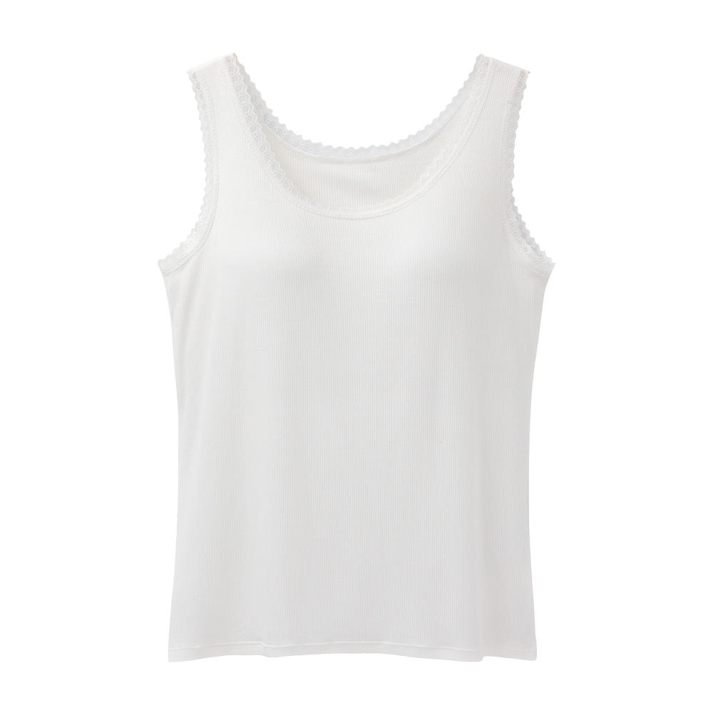 

One-piece bra with chest pad, vest, women s underwear, lace, bottoming shirt, women s slim fit, large size. 3xl (recommended 70-77.5kg )