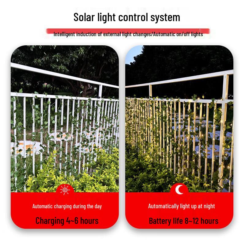 Solar Powered Plant Vine LED String Lights