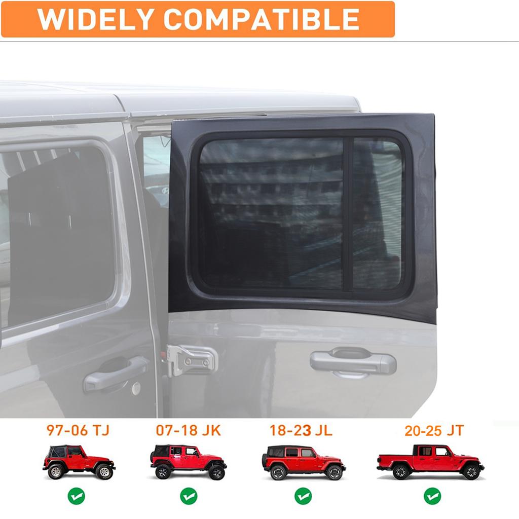 Cubierta de Parasol para Ventana de Coche Red de Mosquitos Visera Cortina de Malla Anti-UV para Jeep Wrangler TJ JK JL JT BJ40 1997-2025 Accesorios para Coche
