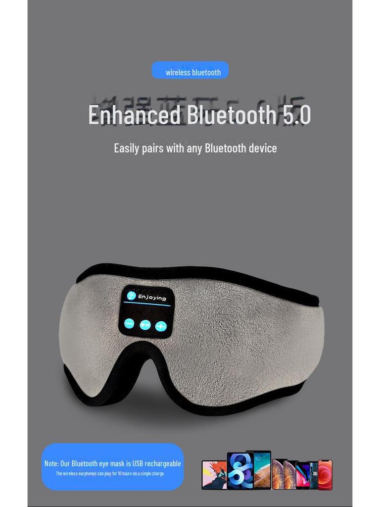 5.3 Bluetooth Bezdrátová Chytrá Spánková Maska s Hudbou a Blokováním Světla