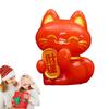 Lucky Feng Shui Cat Maneki Neko Fortune Cat Figurine Collectible Fortune Decor Ornaments Lucky Cat Mini Figure Collection Maneki