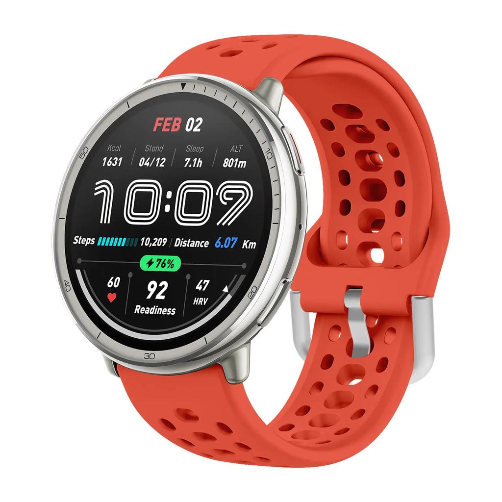 20mm Silicone Strap for Amazfit Active 2 Official Replaceable Wristband for Amazfit GTS 4 Mini 3/Samsung Galaxy Watch 7 6 5 Band