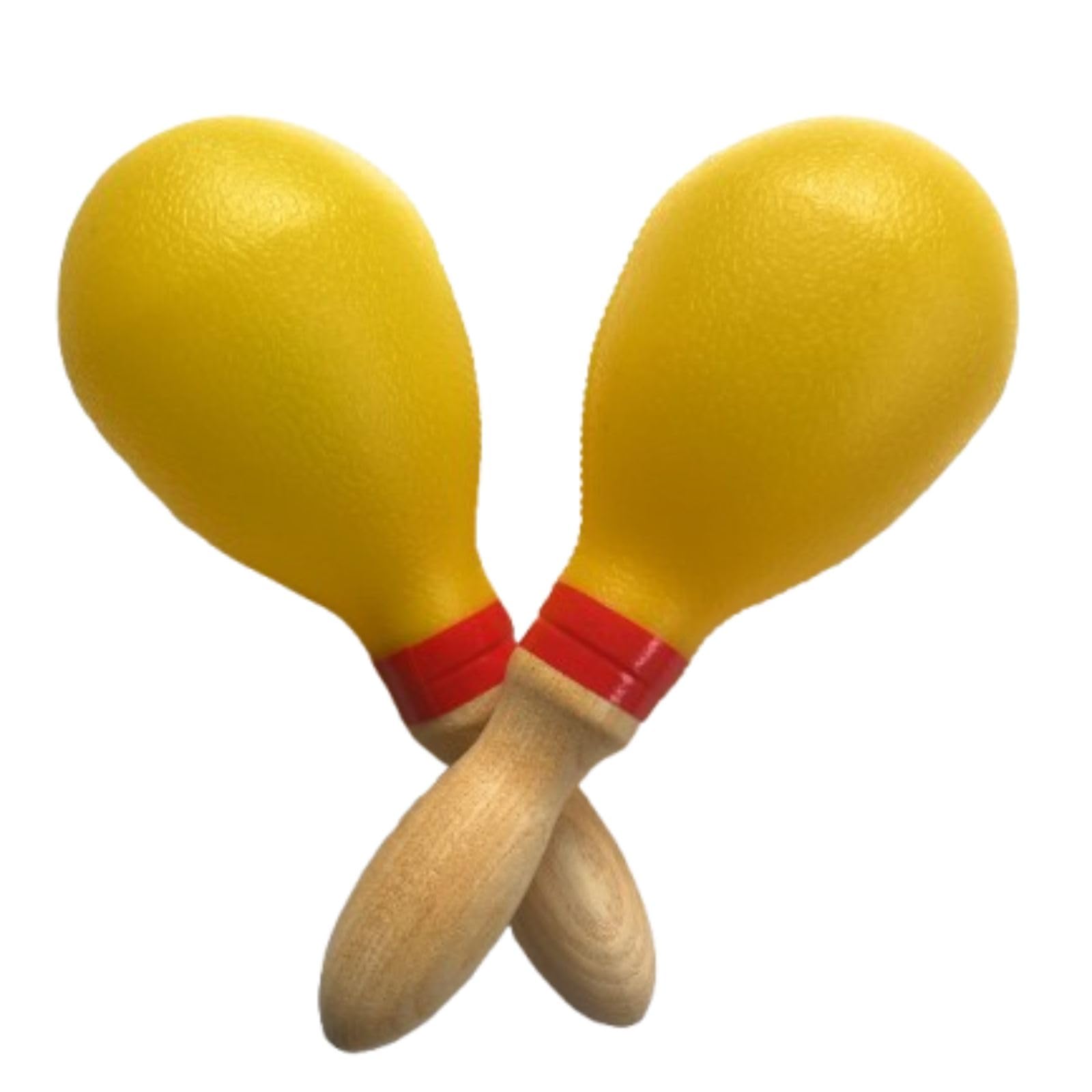 

Набор маракасов-шейкеров ASPALAND (Пара) с деревянными ручками, идеально подходит для караоке и сальсы (желтый)