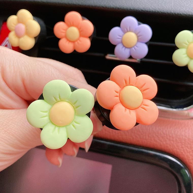 Flower Perfume Clip Car Air Outlet Decor Interior Air Freshener Air Vent Colorful Flora Aromatherapy Decoration Accessories