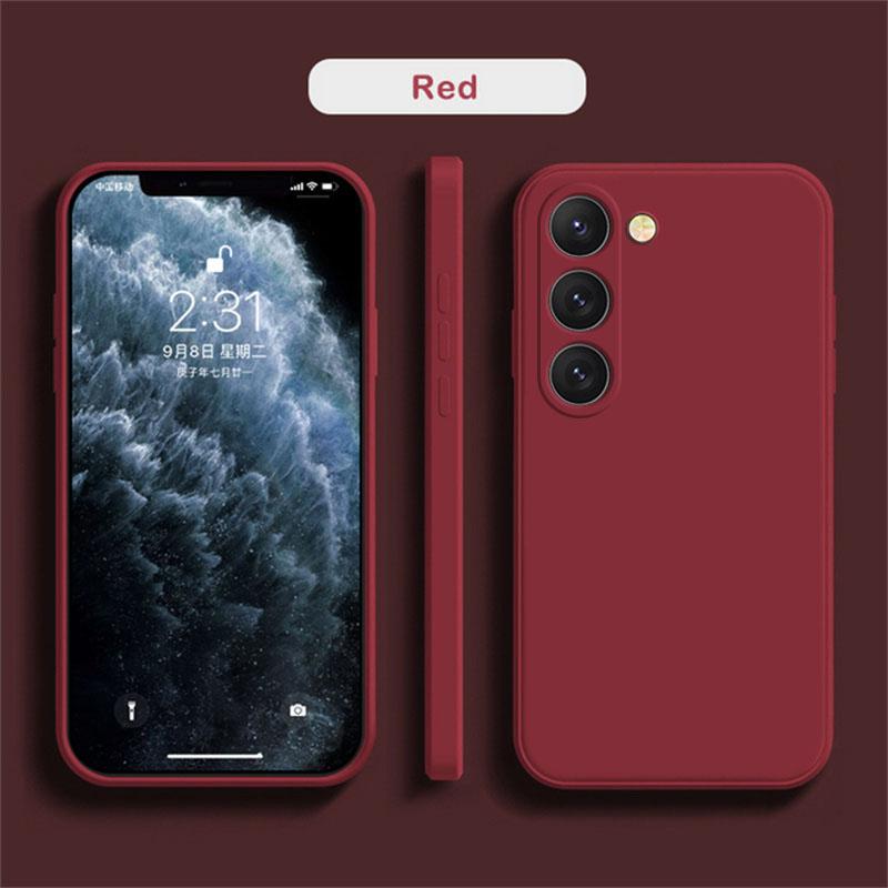 Silikonový kryt pro Samsung Galaxy S24 S23 S22 Ultra Plus, čtvercový, z tekutého silikonu, pro S24 S23 S22 Ultra Plus, S24Ultra, pouzdra na telefon S24