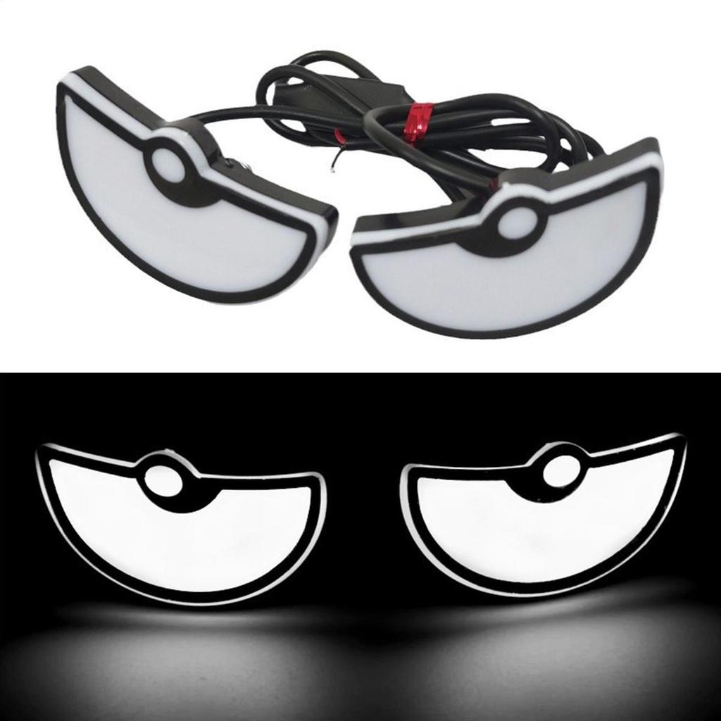 LED Lights for Car Dynamic 2Piece Waterproof Vehicle Accessories Car Windshield LED Eye Lights Motorcycle Auto Decoration Lights