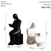 Minimalist Light Luxury Ceramic Bookend Ornament for Home Decor