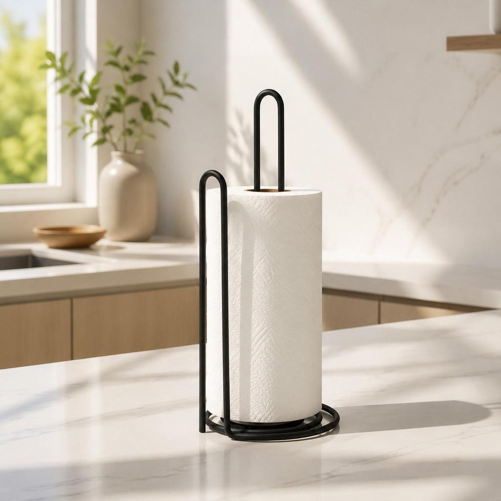 Open-Frame Paper Towel Dispenser Sturdy Freestanding Holder