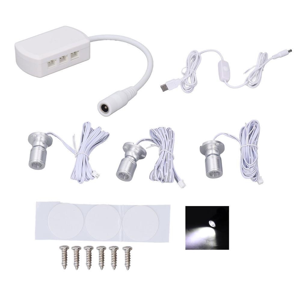  LED bodová světla 5V USB vitrínové osvětlení 1 až 3 stmívatelné světlo do malé skříňky na šperky C