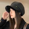 Fisherman Hat Women's Autumn and Winter New Fashion Revealing Small Versatile Basin Hat Plus Velvet Warmth Ear Protection Octagonal Hat Trendy