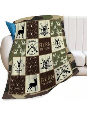 Deer Hunting Blanket Hunt Deer Throw Blanket Gifts For  Women   Adults Men Super Soft Cozy Plush Fluffy Fuzzy Fleece Blanket Home Decor