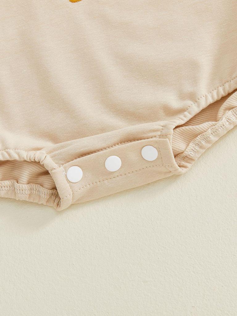 Tuta con Anatra Ricamata a Maniche Lunghe per Neonati e Bambini Piccoli per Autunno e Primavera