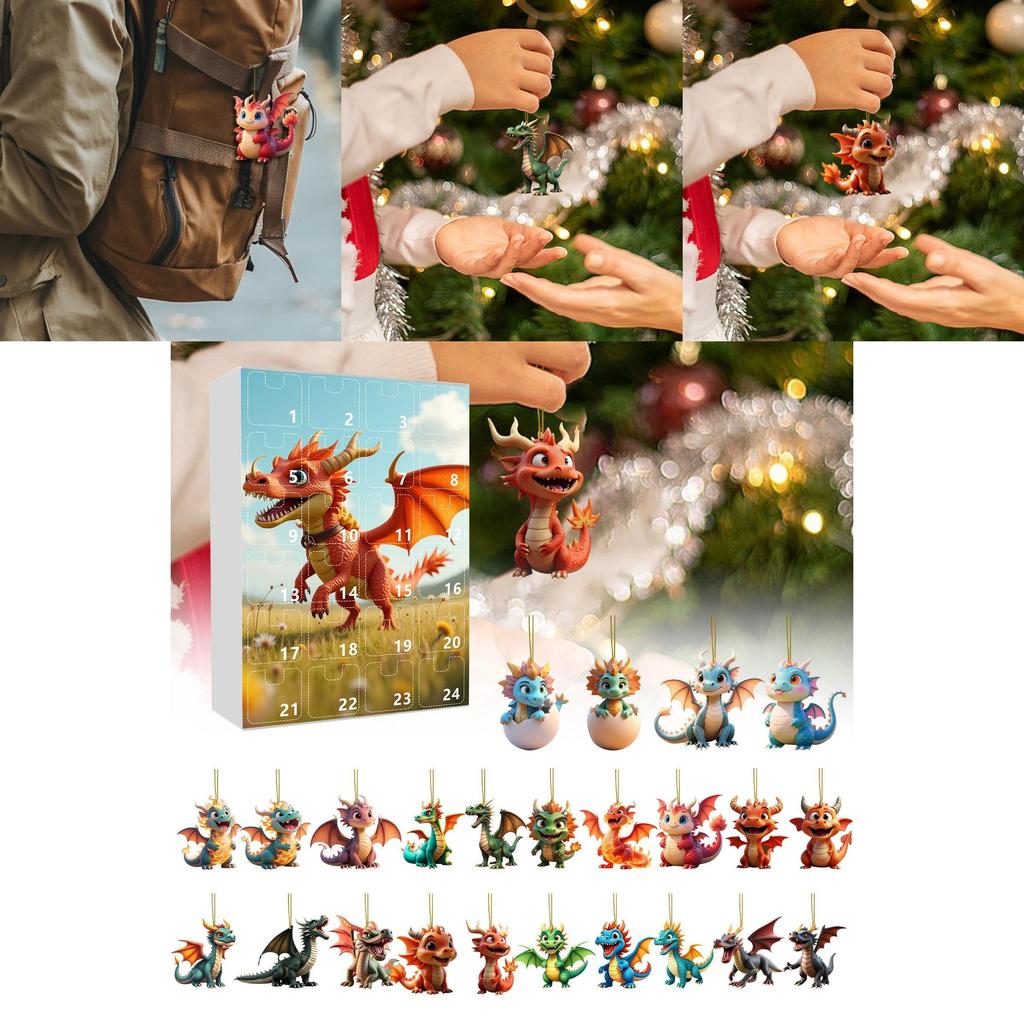 Christmas Blind Box Series With Dragon Figures For Festive Tree Ornaments And Collectors
