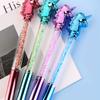Back To School Season 10pcs Creative Imitation Metallic Imitation Crystal Imitation Diamond Ballpoint Pen Color Signature 0.7mm Blue Ballpoint Pen