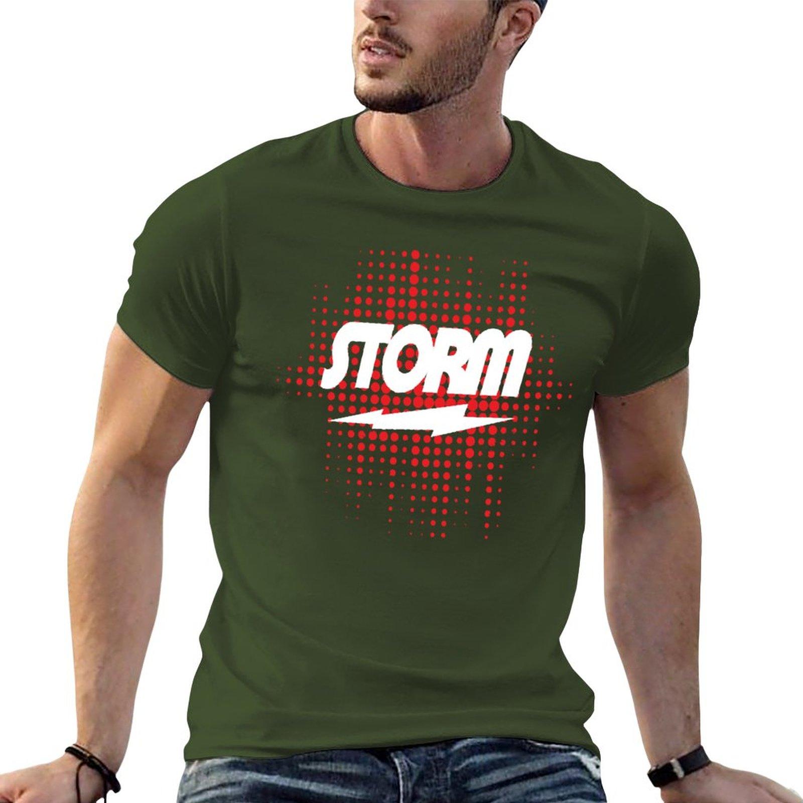 

New Storm Bowling T-Shirt Short t-shirt Blouse t shirt for men S