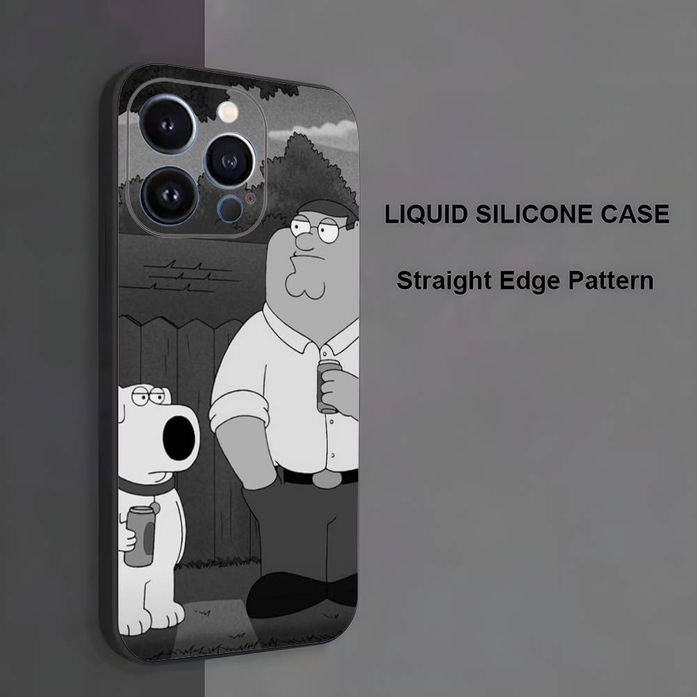 

P-PeterS Family G-Guy Phone Case For iPhone 17,16,15,14,13,12,11 ,Pro Max,XS,X,XR,SE,Mini,8,7,Soft Silicone Black Cover iPhone6