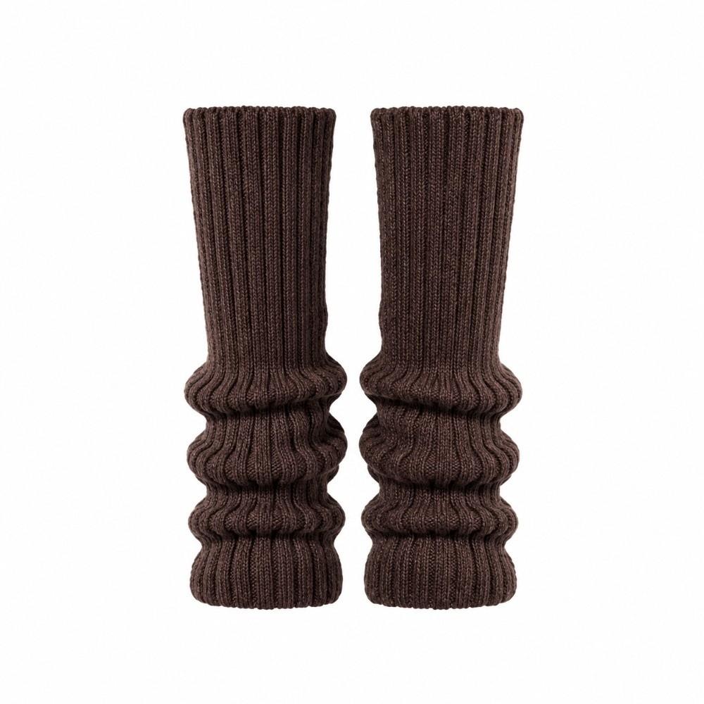 1 Pair Keep Warm Ribbed Leg Warmers Windproof Boot Cuffs Cute Knitted Foot Cover  Kids Girls