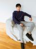 [Organic Cotton] Navy Logo Embroidered Hoodie