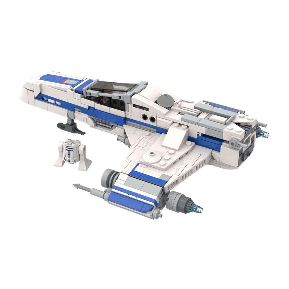 MOC Space War Wings Fighter Building Blocks Model Science Fiction Movies Wings Fighter Bricks Assembly Toys Kids Birthday Gifts