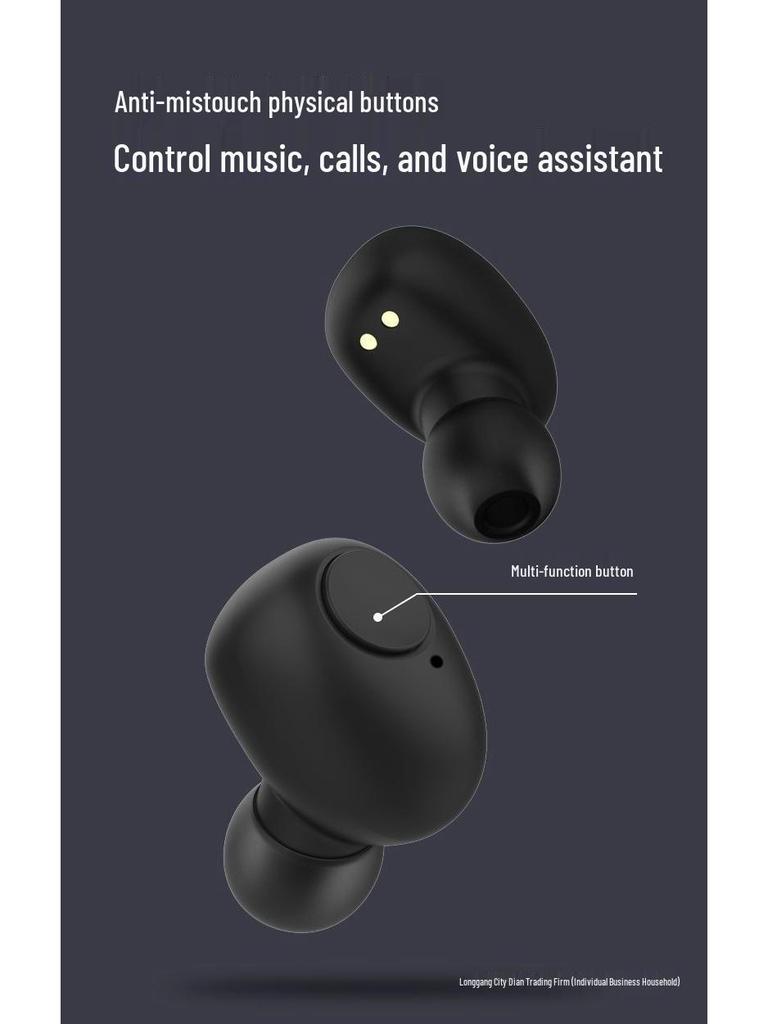 Invisible Mini Wireless Bluetooth Earphones for Vivo, Apple, Huawei, OPPO, and Android - High Quality Sound, Ideal for Sports