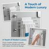 Stainless Steel Rotating Towel Bar Silver Chrome Finish Swivel Towel Rack Wall Mounted Modern Swing Out Towel Holder