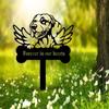 Vizsla Memorial Metal Grave Marker for Yard, Sympathy Sign Outdoor Tribute Statue, Rustic Dog Decor for Patio Garden