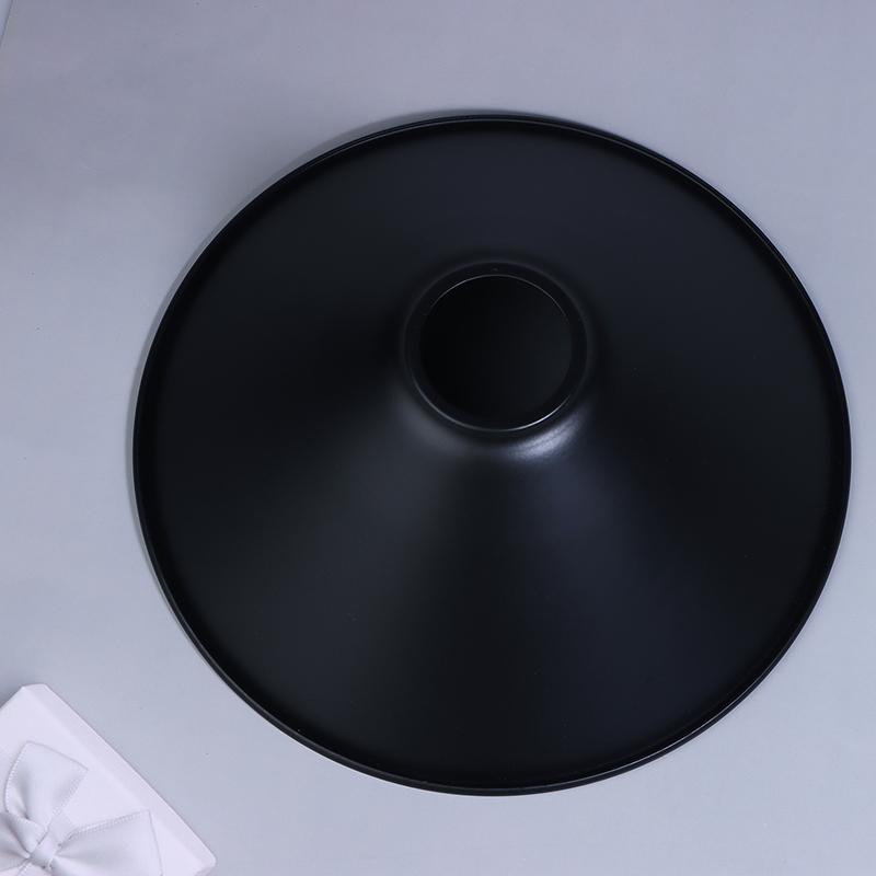 E27 Lamp Holder Black Iron Lampshade Industrial Style Chandelier Wall Lamp Table Lamp Lampshade DIY Lighting Supplies All Black