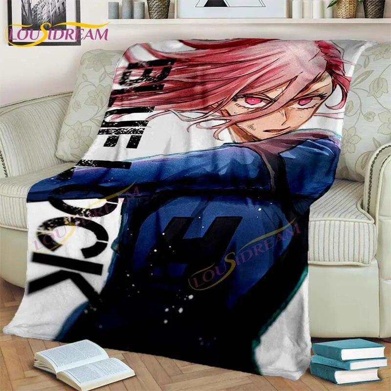 Anime Blue Lock Blanket 3D Cartoon Flannel Blanket Chigiri Hyoma Isagi Yoichi Blanket for Bed Sofa Child Adult Blanket Boy Gifts