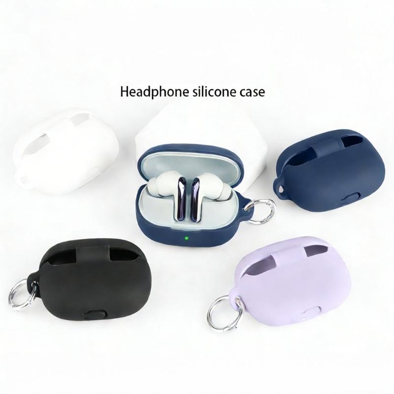 Silicone Case Cover for Roseselsa Opal Earbuds Case Secure Grip Easy Access Scratches Resistant Housing Skin