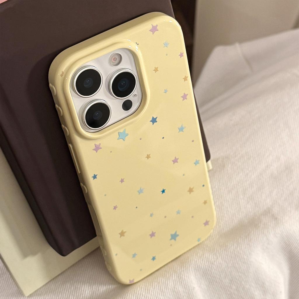 Colorful Star Graffiti Suitable for Apple 16 Mobile Phone Case Iphone17pro Max Korean 13 Anti fall