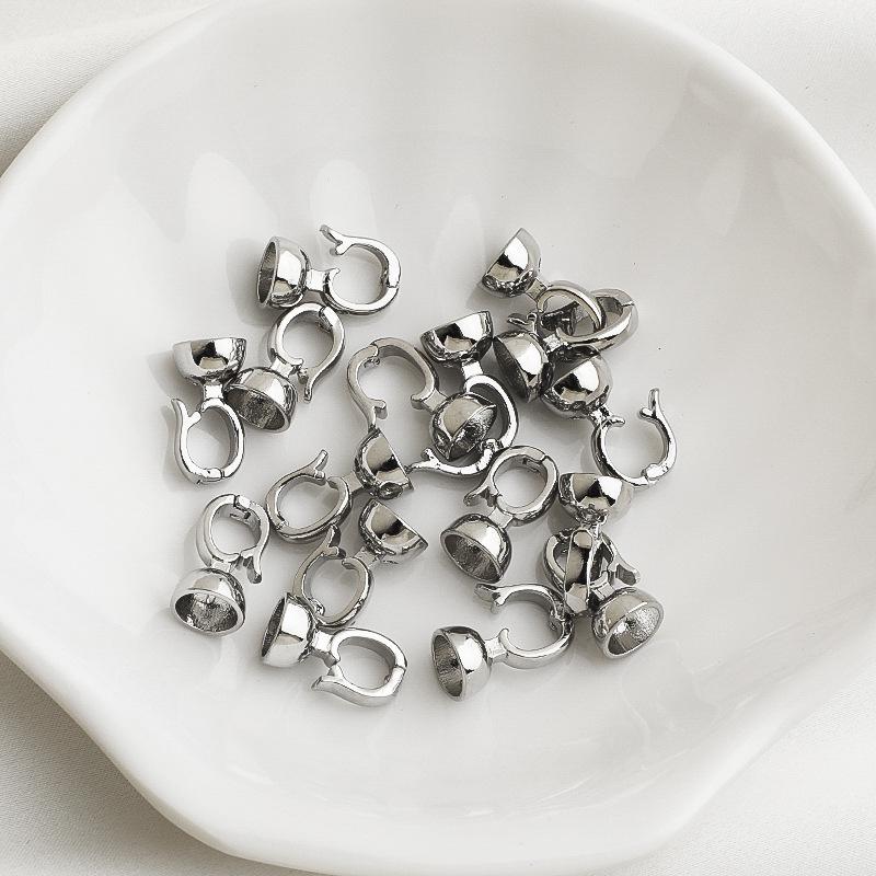 14K Gold-Filled Smooth Round Clasp for DIY Pearl Necklace Accessories