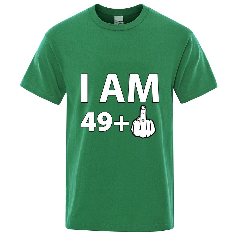 49 1 Plus Middle Finger Fifty Funny 50th Birthday New Unisex Quick Dry Ordinary Thin Short Sleeve Sport Tshirt Breathable Top