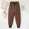 Damen Baumwoll-Haremshose mit Rautensteppung - Dick, Warm, Freizeitkleidung für Herbst/Winter 2026