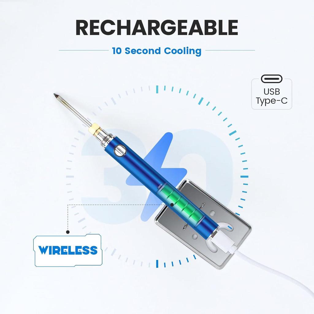 Portable Wireless Soldering Iron Kit with 1100mAh Battery for Home Repairs