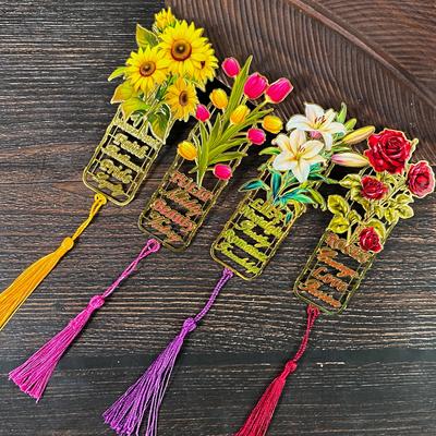 Exquisite And Beautiful Flower Metal Bookmarks, Essential Bookmarks For Students To Read