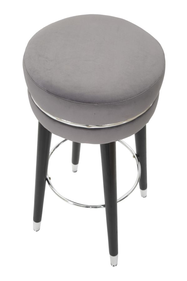 Bar Stool Paris Gray Silver Cm Ø 35X74