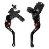Universal 7 8in Hydraulic Adjustable Brake Upper Pump Clutch Levers Handle Assembly (Black)