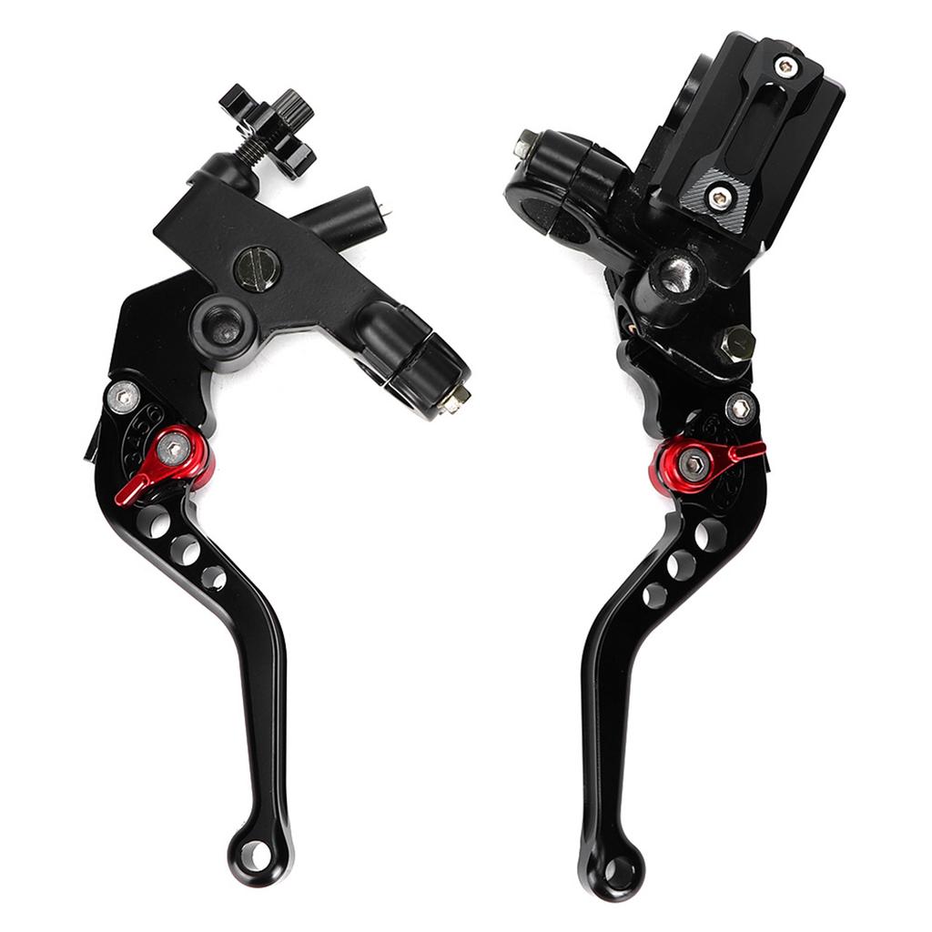 Universal 7 8in Hydraulic Adjustable Brake Upper Pump Clutch Levers Handle Assembly (Black)
