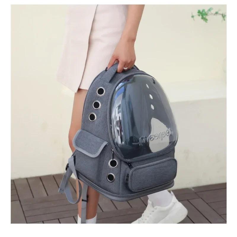 Pet Cat Backpack Astronaut Transparent Carrying Bag For Cat Puppy Breathable Kitten Outdoor Bags Space Capsule Cats Package