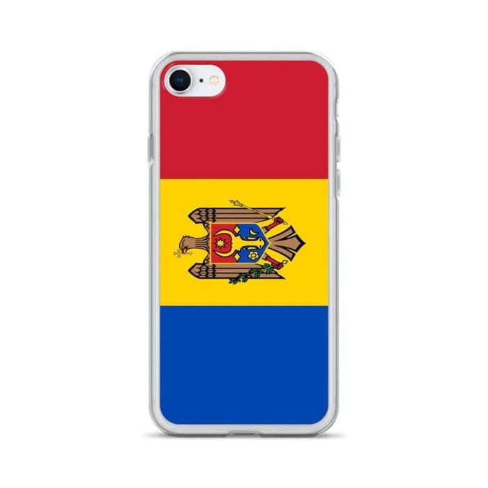 Funda iPhone - Moldavia - SE 2020 - Souple - Multicolore - Design Drapeau