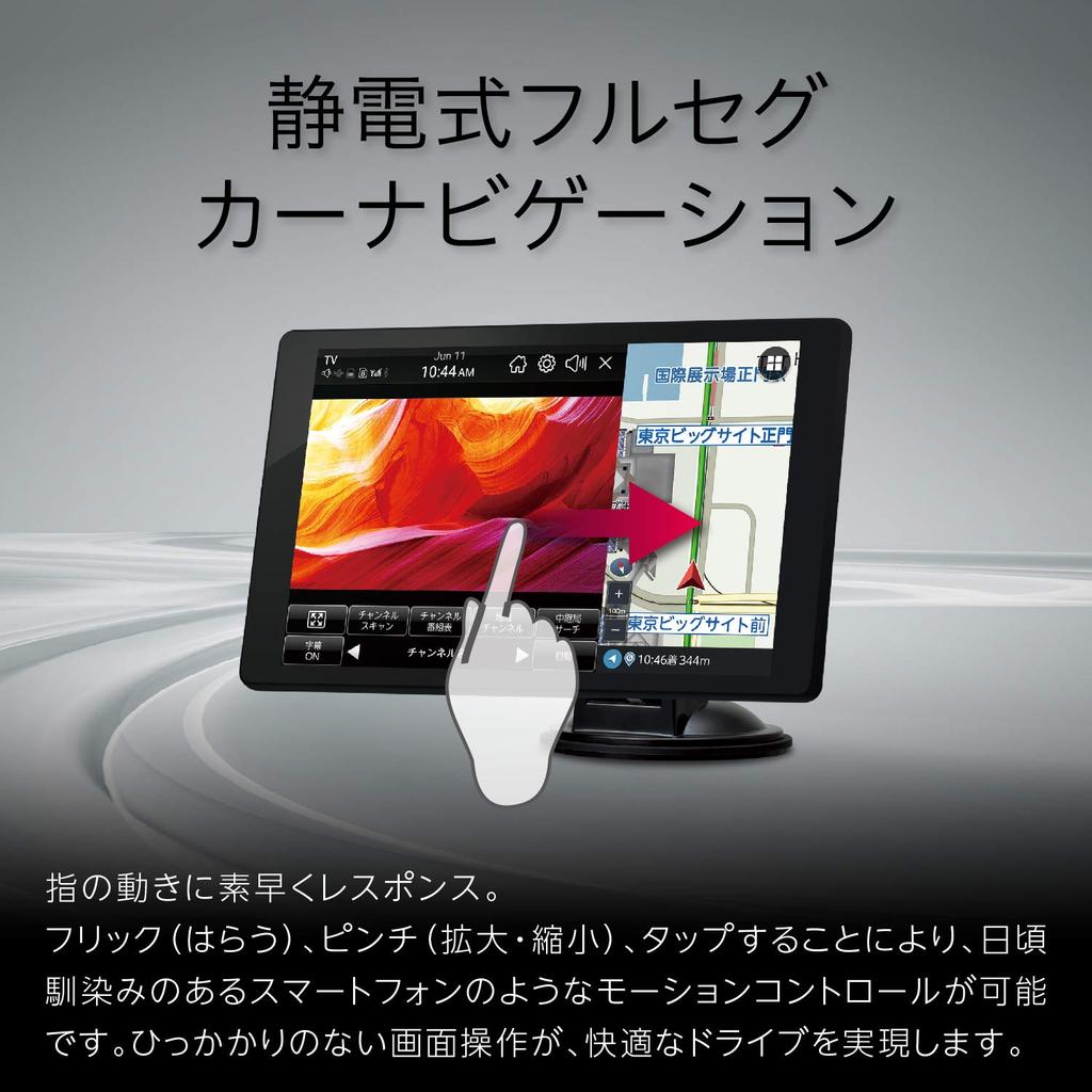 SEIWA PIXYDA PNM87F Car Navigation System with Rotatable Zenrin Map Free Map Updates for 3 8-inch Display, Data, Years, Full-Seg