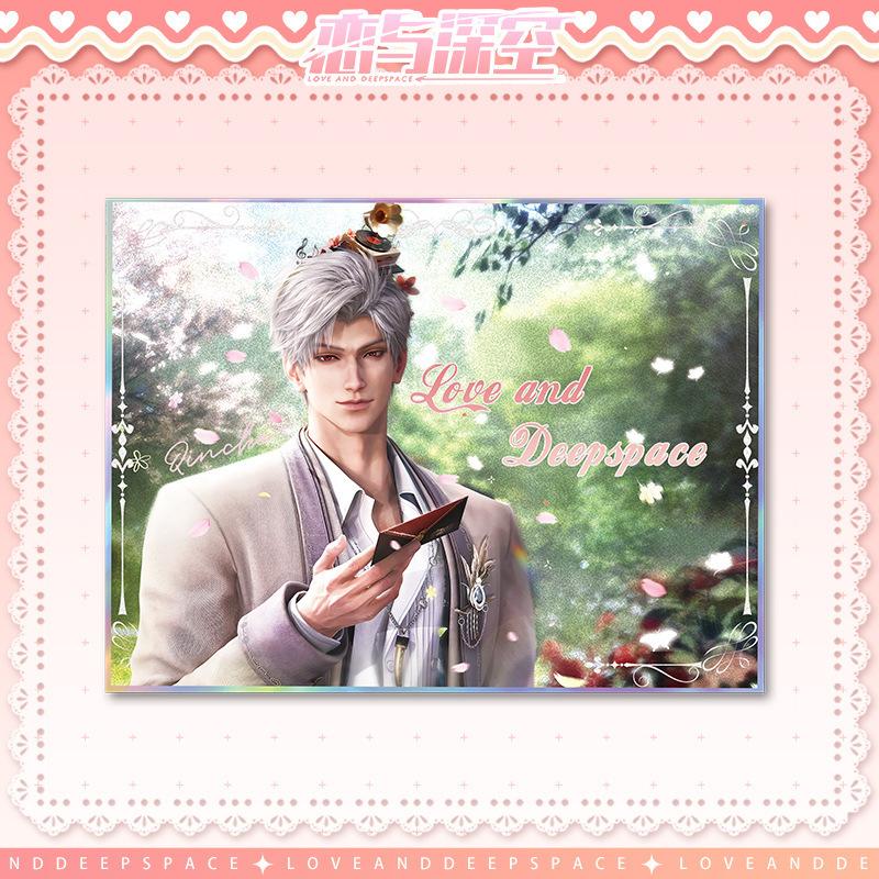 Love and Deepspace Sylus Acrylic Stand Keychain Brooch Figure Caleb Keyring Badge Flowing Sand Ticket Root Bookmark Desk Decor