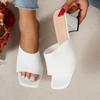 Women Sandals Slippers Luxury Summer Outdoor Casual Women Shoes Open Toe Soft High Heels Slides Black Mules Sandals Size 43