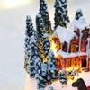 Christmas Village LED Lighted Christmas Village House Figurines Christmas Village Indoor Room Landscape Decoration