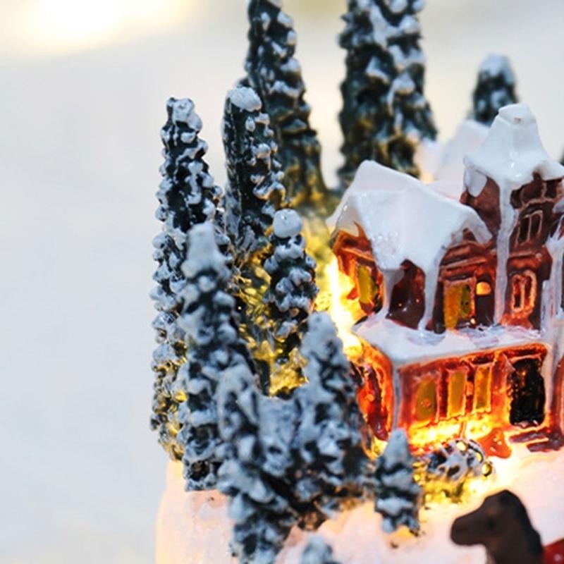 Christmas Village LED Lighted Christmas Village House Figurines Christmas Village Indoor Room Landscape Decoration
