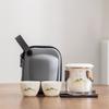 Bank Company Small Gift Set Suet Jade Porcelain Kung Fu Travel Tea Set
